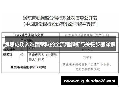 凯恩成功入选国家队的全流程解析与关键步骤详解